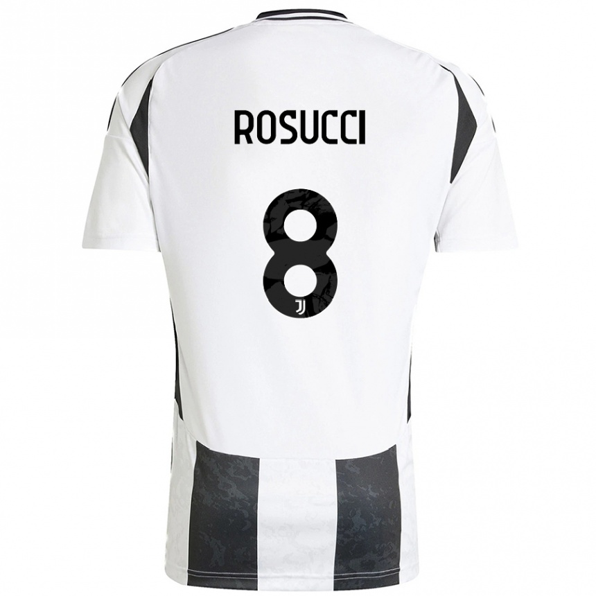 Enfant Football Maillot Martina Rosucci #8 Blanc Noir Tenues Domicile 2024/25 Canada