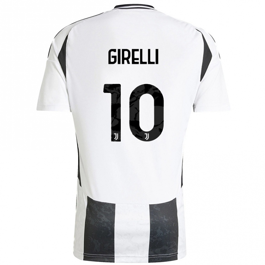 Enfant Football Maillot Cristiana Girelli #10 Blanc Noir Tenues Domicile 2024/25 Canada