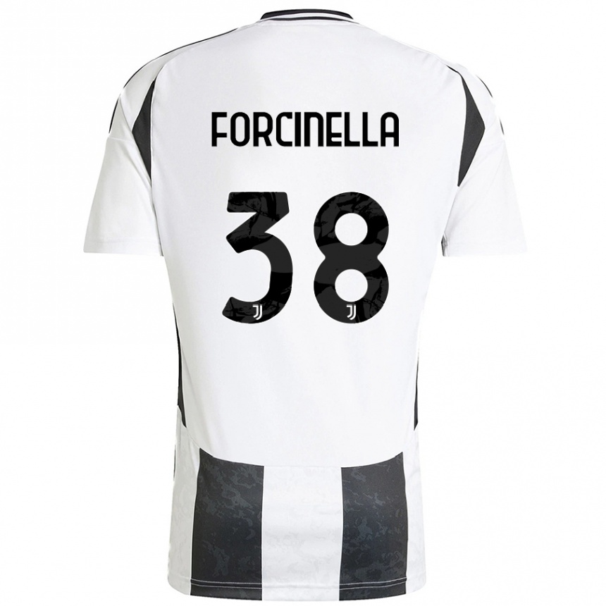 Kids Football Camilla Forcinella #38 White Black Home Jersey 2024/25 T-Shirt Canada