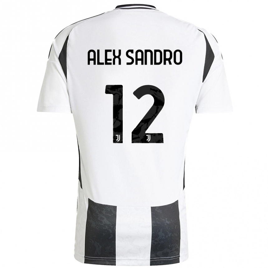 Enfant Football Maillot Alex Sandro #12 Blanc Noir Tenues Domicile 2024/25 Canada