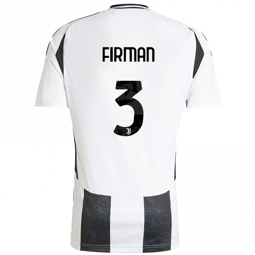 Enfant Football Maillot Andriy Firman #3 Blanc Noir Tenues Domicile 2024/25 Canada