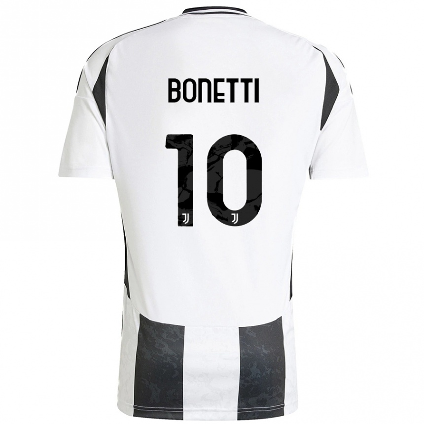 Enfant Football Maillot Andrea Bonetti #10 Blanc Noir Tenues Domicile 2024/25 Canada