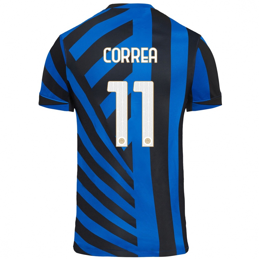 Enfant Football Maillot Joaquin Correa #11 Bleu Noir Tenues Domicile 2024/25 Canada