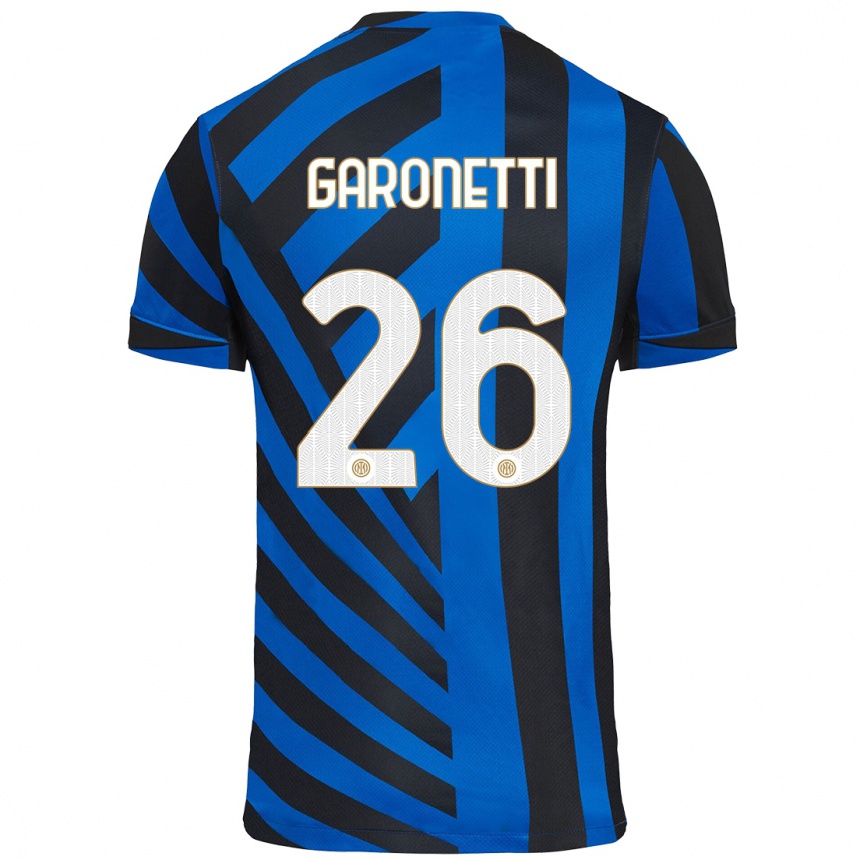 Kids Football Gabriele Garonetti #26 Blue Black Home Jersey 2024/25 T-Shirt Canada