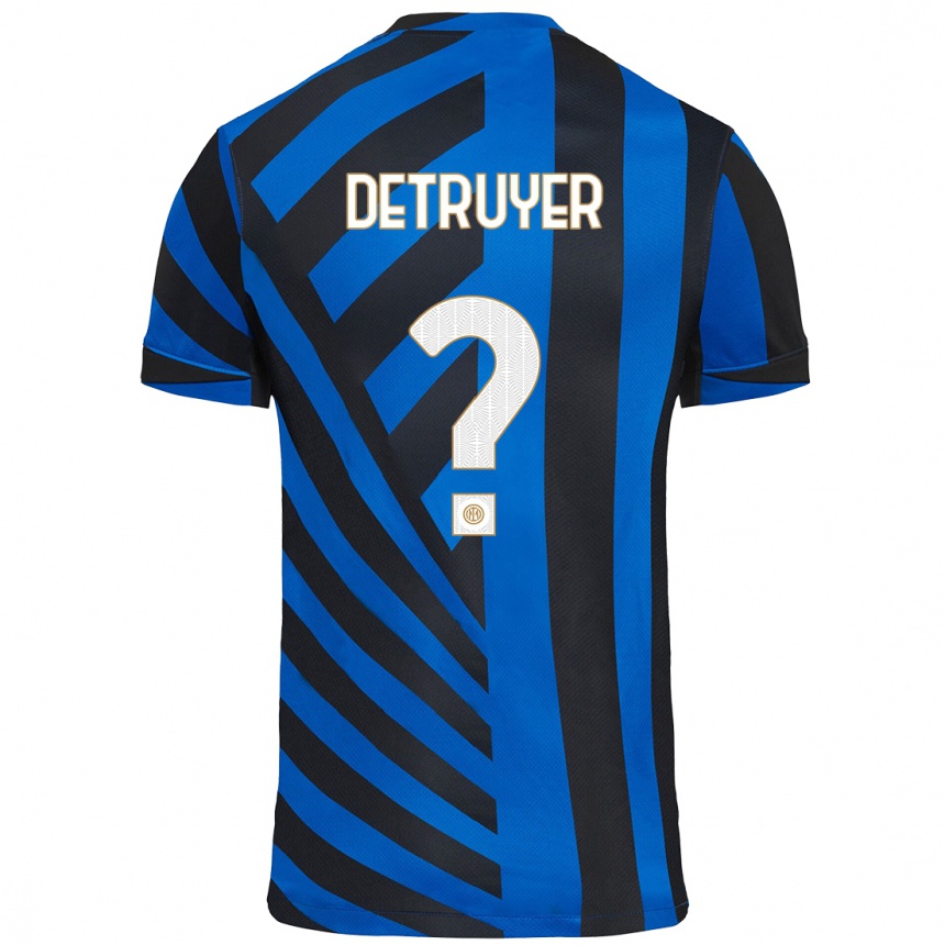 Kids Football Marie Detruyer #0 Blue Black Home Jersey 2024/25 T-Shirt Canada