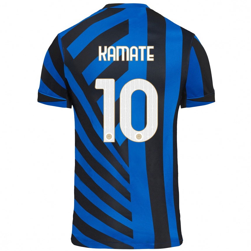 Enfant Football Maillot Issiaka Kamate #10 Bleu Noir Tenues Domicile 2024/25 Canada