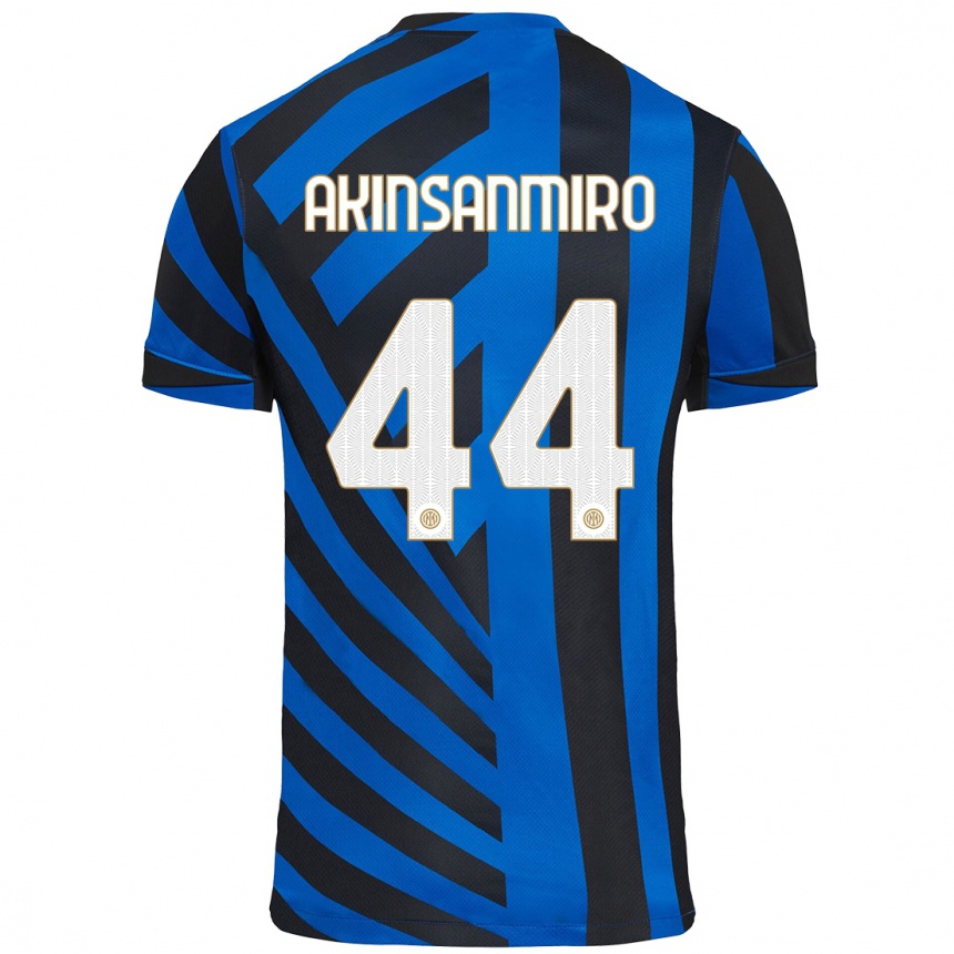 Enfant Football Maillot Ebenezer Akinsanmiro #44 Bleu Noir Tenues Domicile 2024/25 Canada