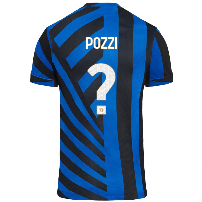 Enfant Football Maillot Andrea Pozzi #0 Bleu Noir Tenues Domicile 2024/25 Canada