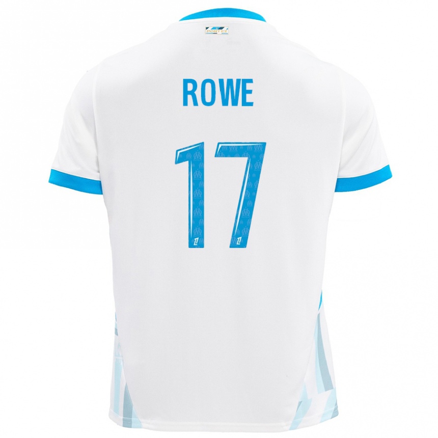 Kids Football Jonathan Rowe #17 White Sky Blue Home Jersey 2024/25 T-Shirt Canada