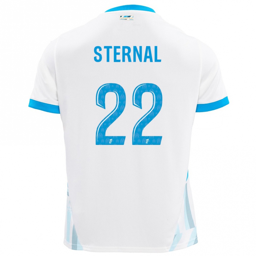 Kids Football Enzo Sternal #22 White Sky Blue Home Jersey 2024/25 T-Shirt Canada