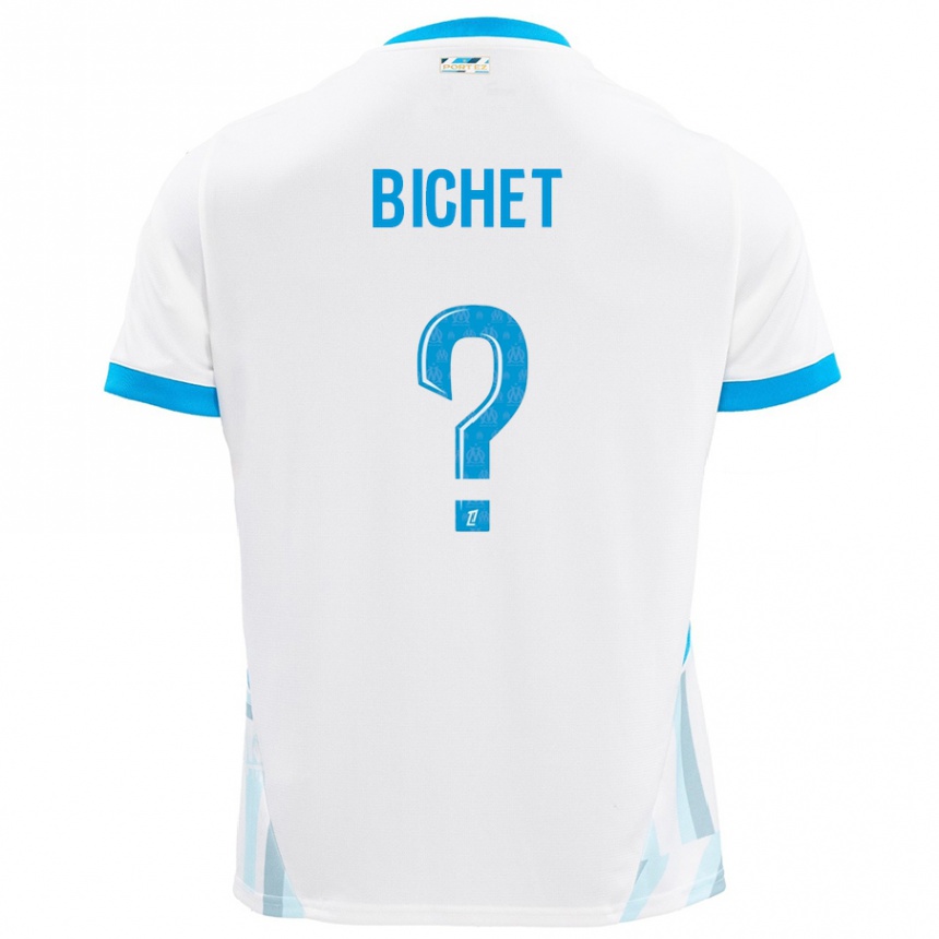 Kids Football Tristan Bichet #0 White Sky Blue Home Jersey 2024/25 T-Shirt Canada