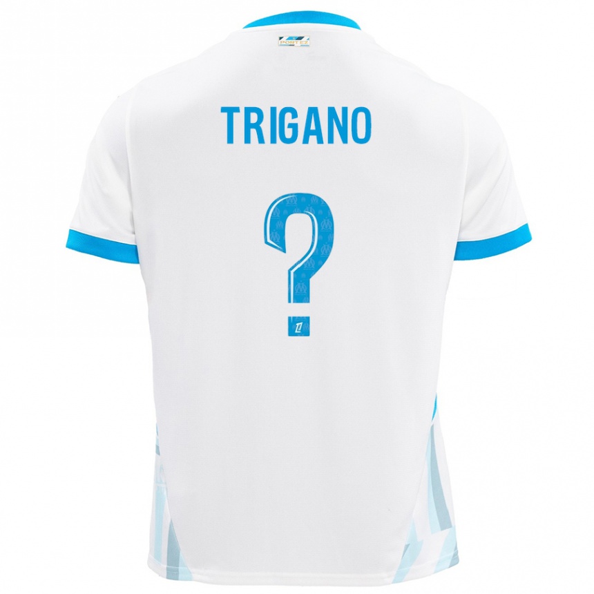 Kids Football Paolo Trigano #0 White Sky Blue Home Jersey 2024/25 T-Shirt Canada