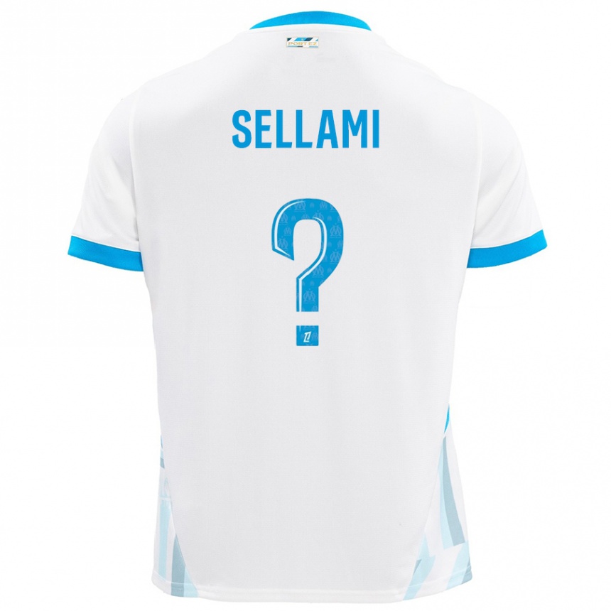 Kids Football Yanis Sellami #0 White Sky Blue Home Jersey 2024/25 T-Shirt Canada