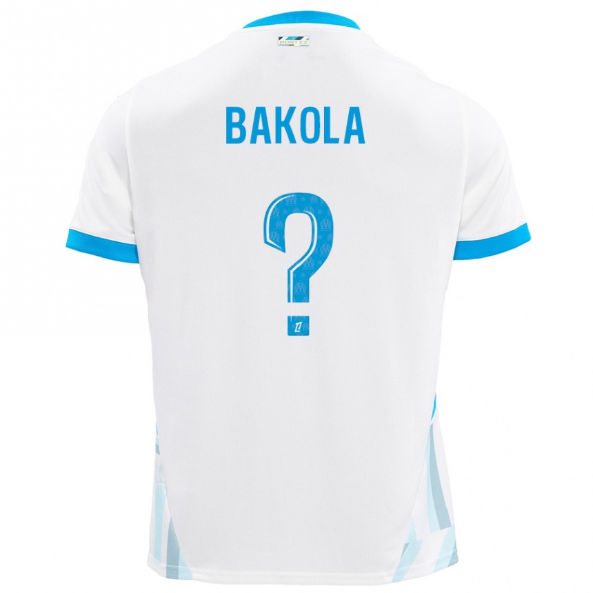 Kids Football Darryl Bakola #0 White Sky Blue Home Jersey 2024/25 T-Shirt Canada