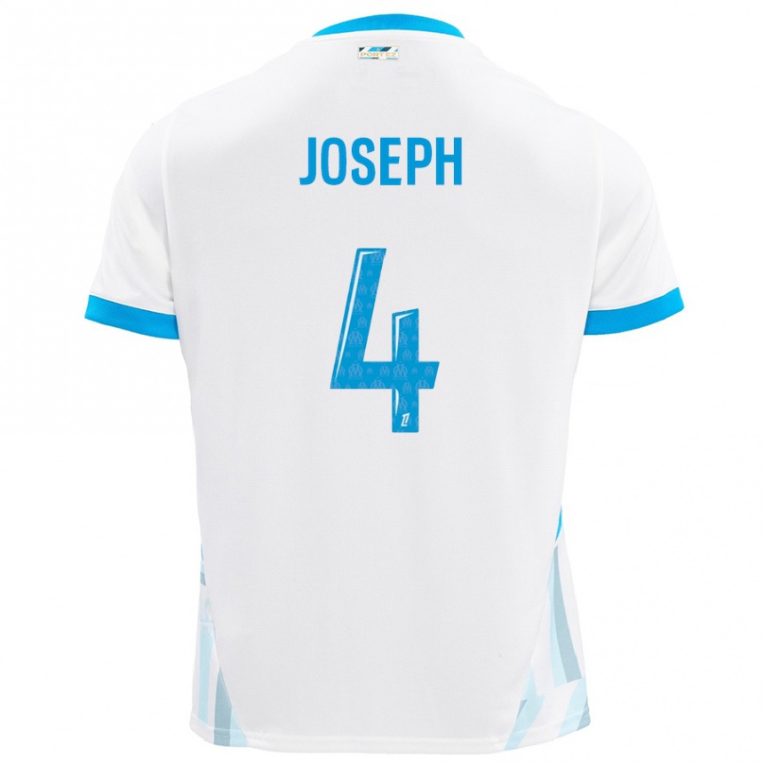 Kids Football Tabita Joseph #4 White Sky Blue Home Jersey 2024/25 T-Shirt Canada