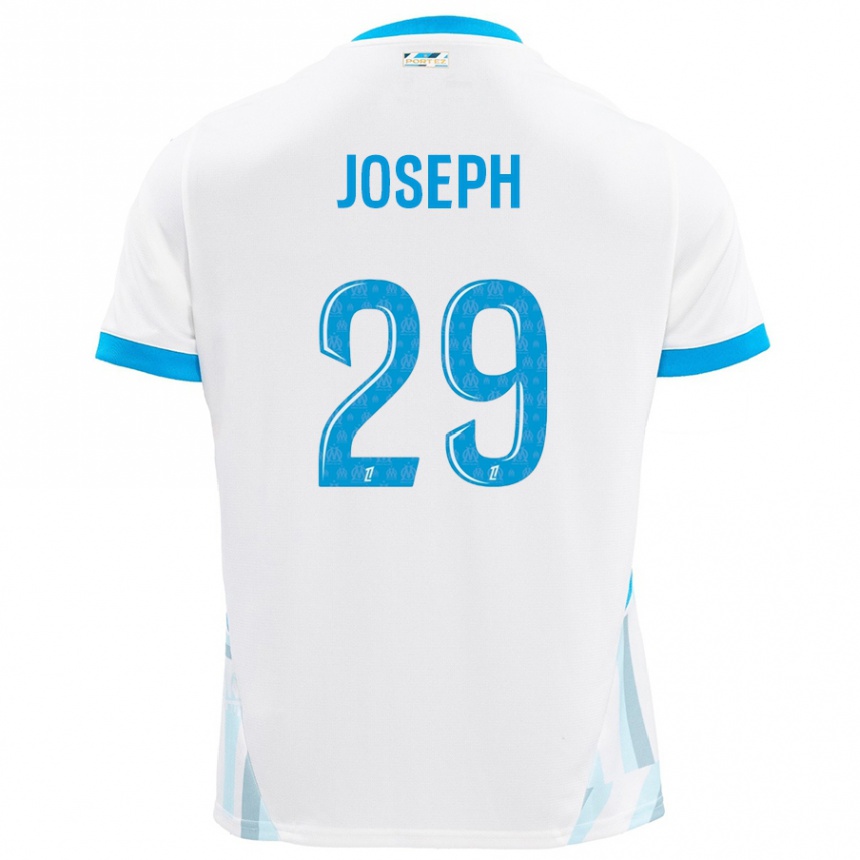 Kids Football Darlina Joseph #29 White Sky Blue Home Jersey 2024/25 T-Shirt Canada