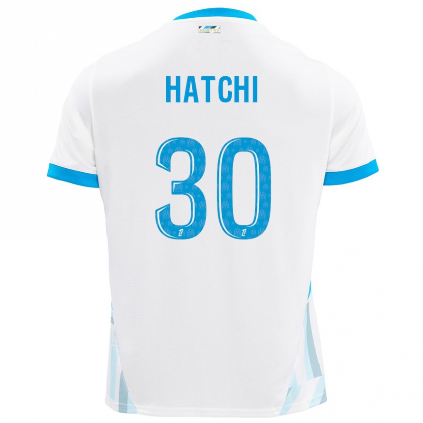 Kids Football Anaïs Hatchi #30 White Sky Blue Home Jersey 2024/25 T-Shirt Canada