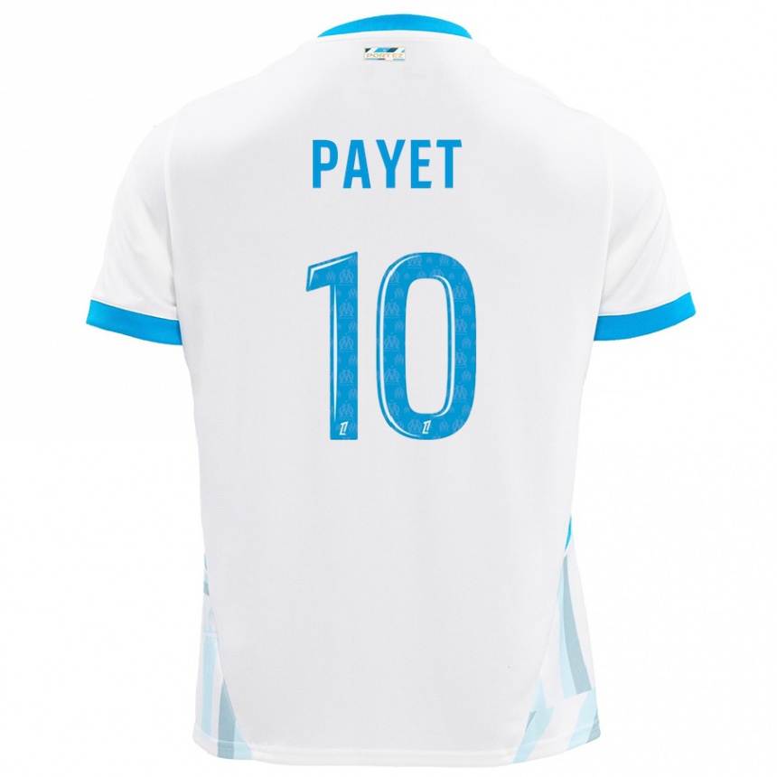 Enfant Football Maillot Dimitri Payet #10 Blanc Bleu Ciel Tenues Domicile 2024/25 Canada