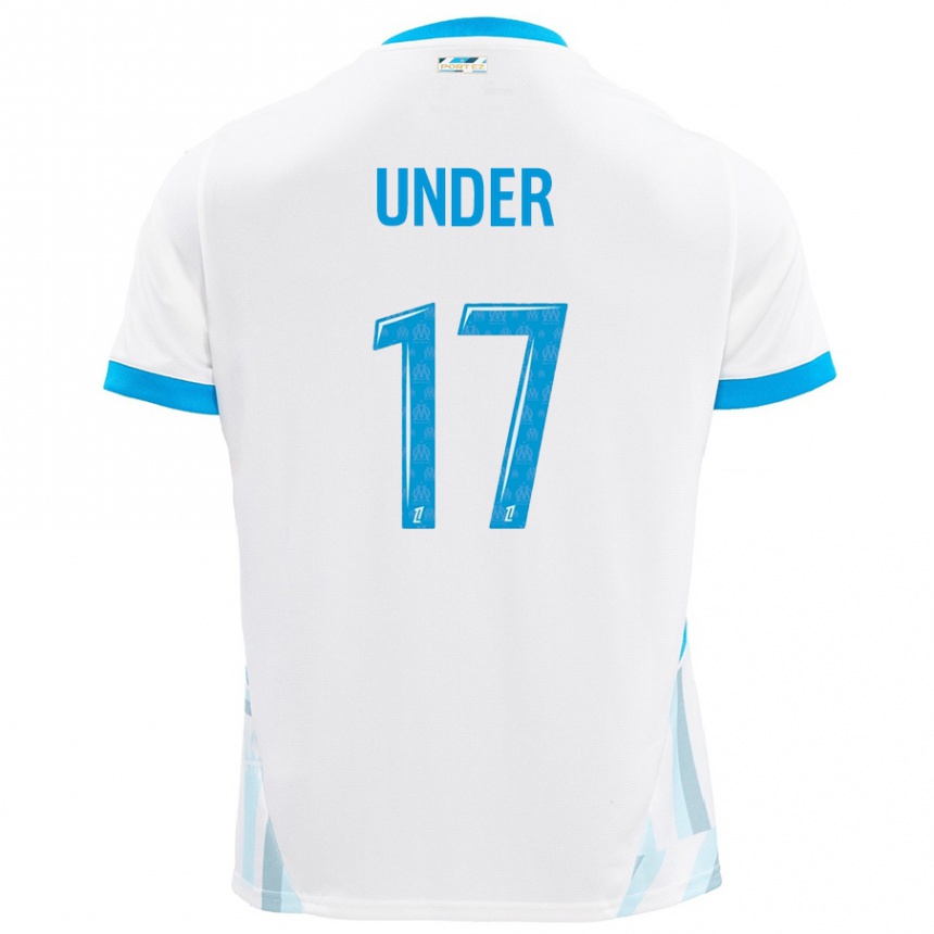 Kids Football Cengiz Under #17 White Sky Blue Home Jersey 2024/25 T-Shirt Canada