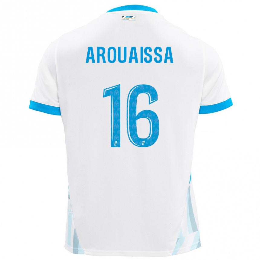 Enfant Football Maillot Ines Arouaissa #16 Blanc Bleu Ciel Tenues Domicile 2024/25 Canada