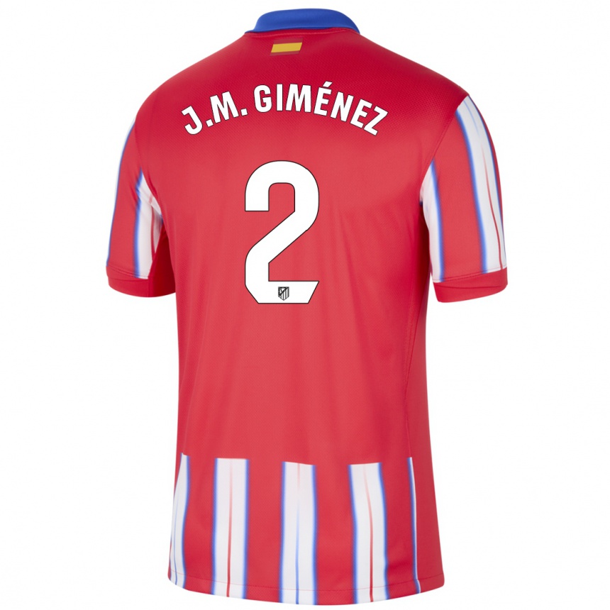 Enfant Football Maillot Jose Maria Gimenez #2 Rouge Blanc Bleu Tenues Domicile 2024/25 Canada