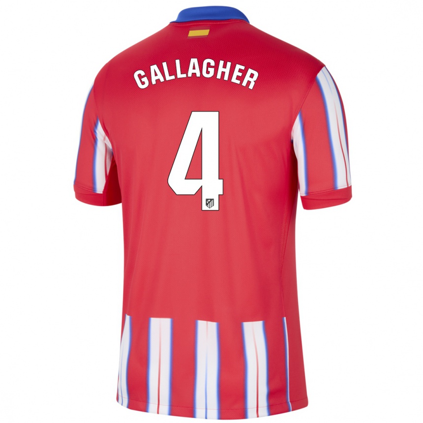 Kids Football Conor Gallagher #4 Red White Blue Home Jersey 2024/25 T-Shirt Canada