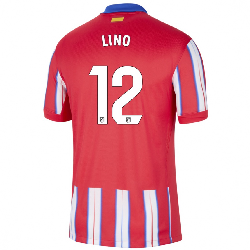 Kids Football Samuel Lino #12 Red White Blue Home Jersey 2024/25 T-Shirt Canada