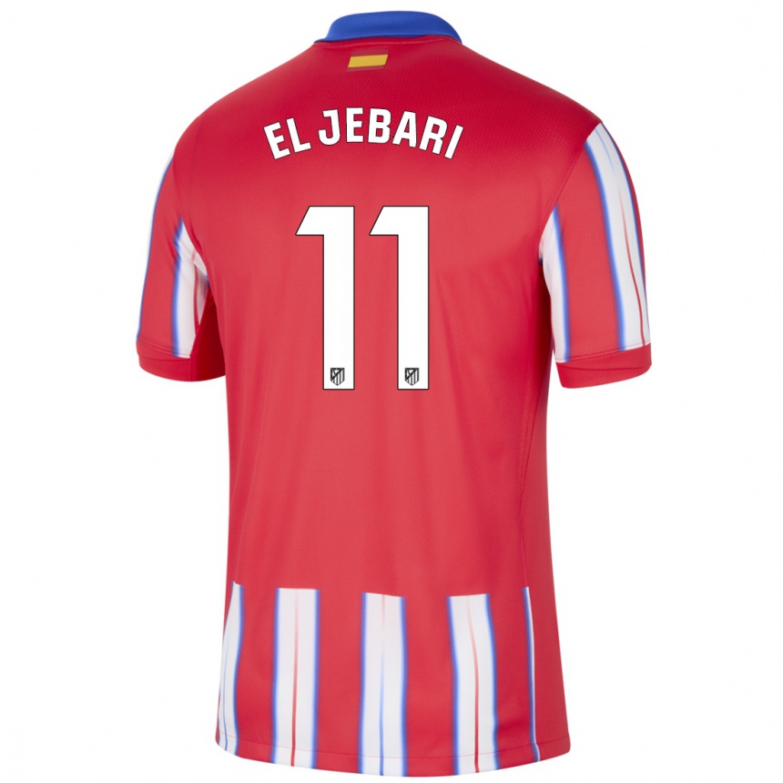 Kids Football Salim El Jebari #11 Red White Blue Home Jersey 2024/25 T-Shirt Canada