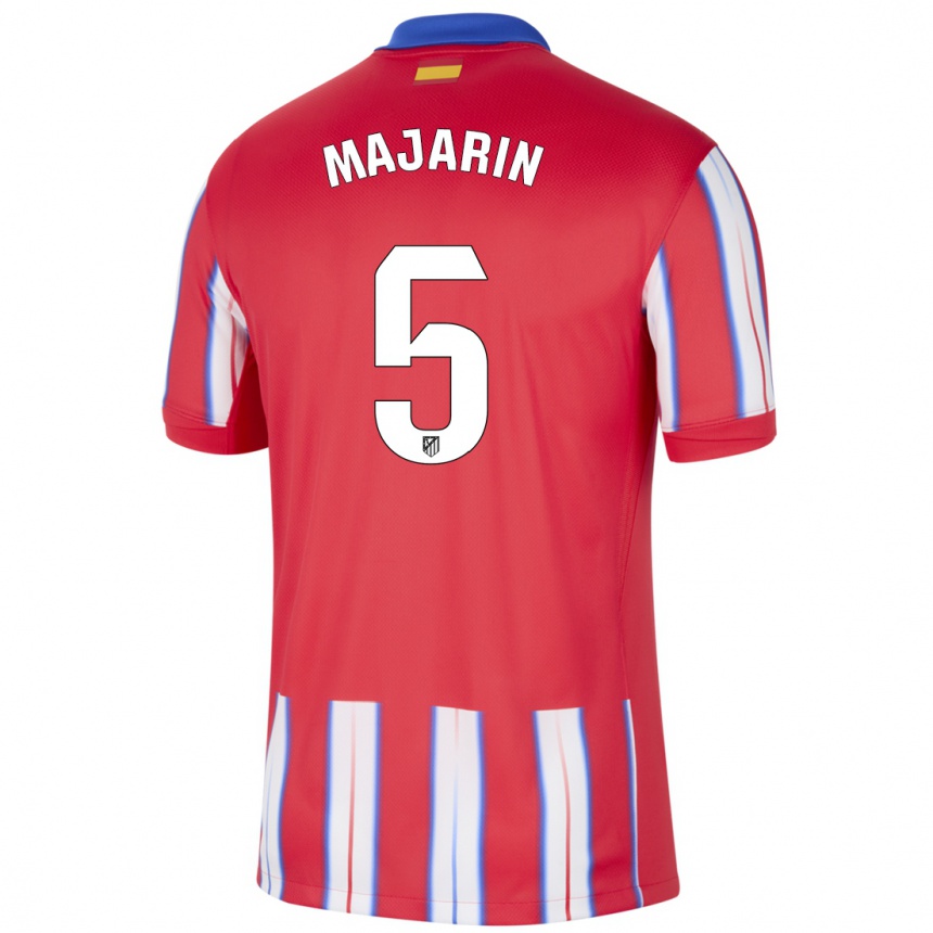 Kids Football Sonia Majarín #5 Red White Blue Home Jersey 2024/25 T-Shirt Canada