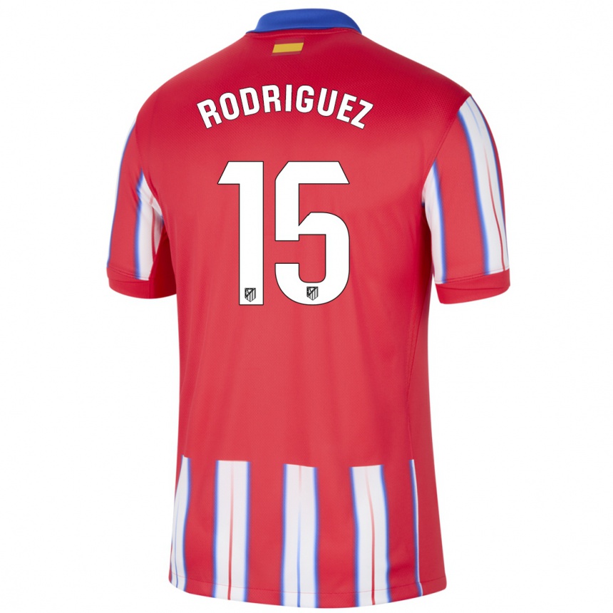 Kids Football Cinta Rodríguez #15 Red White Blue Home Jersey 2024/25 T-Shirt Canada