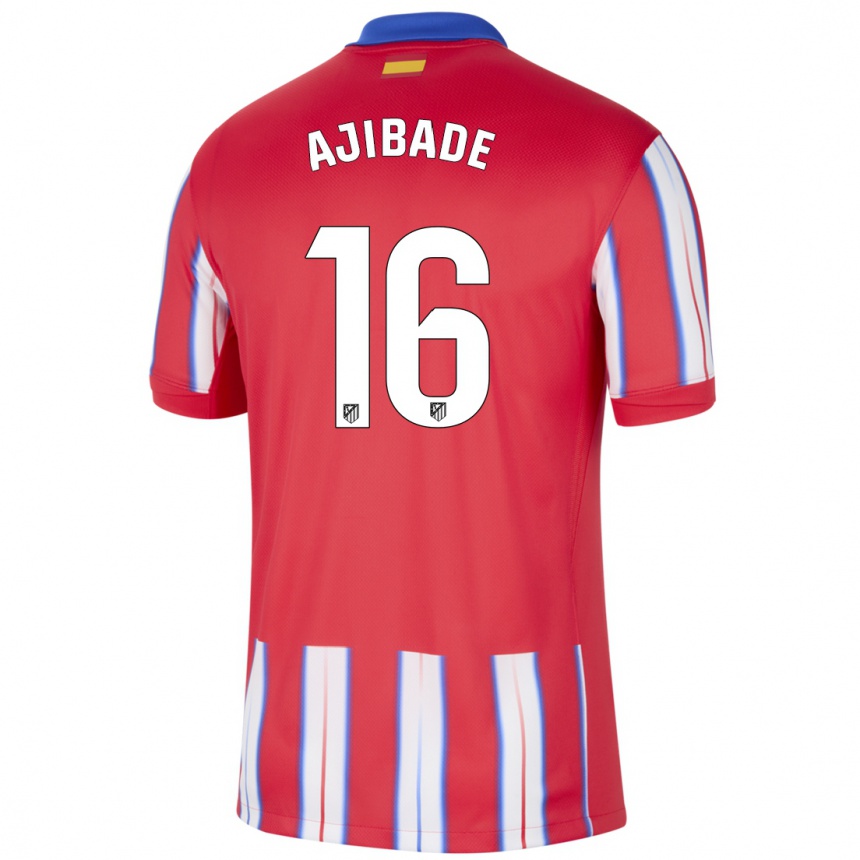 Kids Football Rasheedat Ajibade #16 Red White Blue Home Jersey 2024/25 T-Shirt Canada