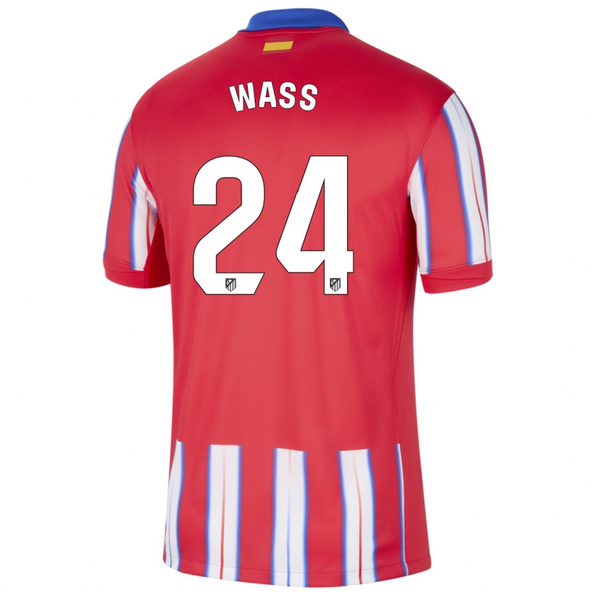 Kids Football Daniel Wass #24 Red White Blue Home Jersey 2024/25 T-Shirt Canada