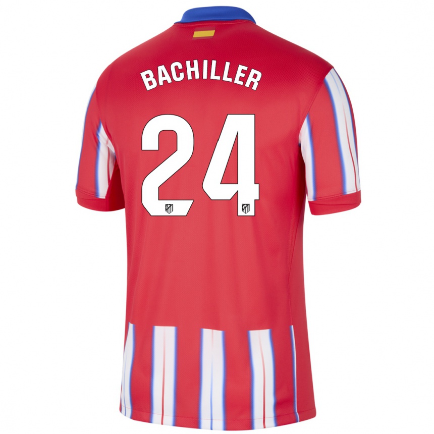 Kids Football Iker Bachiller #24 Red White Blue Home Jersey 2024/25 T-Shirt Canada