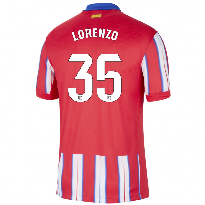 Kids Football Diego Lorenzo #35 Red White Blue Home Jersey 2024/25 T-Shirt Canada