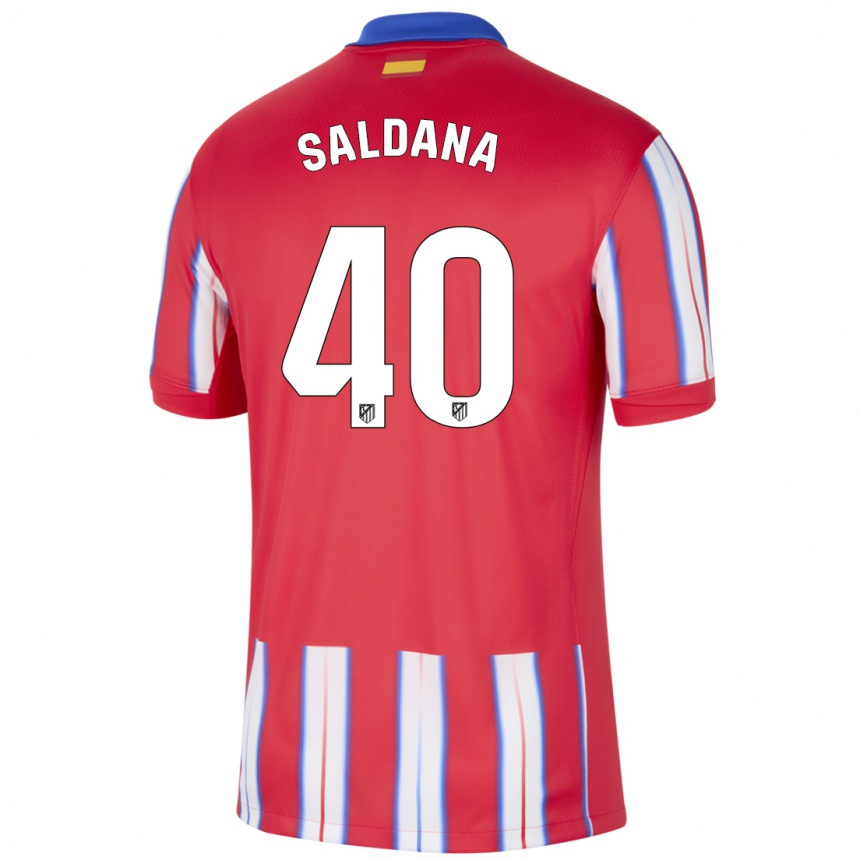 Kids Football Jose Saldana #40 Red White Blue Home Jersey 2024/25 T-Shirt Canada