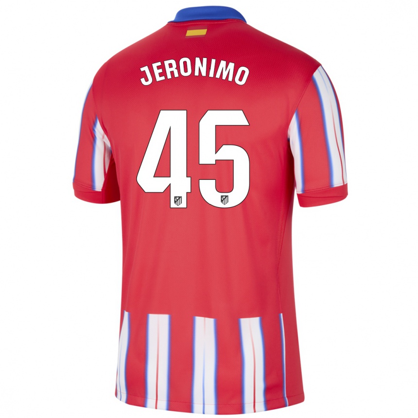 Kids Football Isaiah Jeronimo #45 Red White Blue Home Jersey 2024/25 T-Shirt Canada