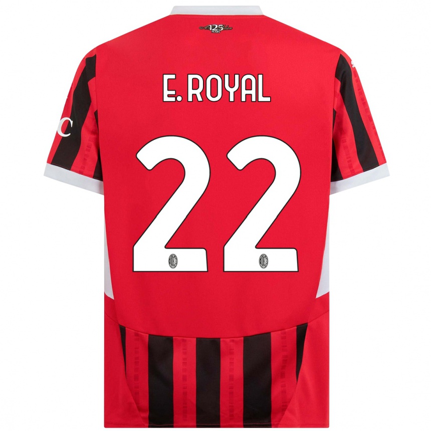 Enfant Football Maillot Emerson Royal #22 Rouge Noir Tenues Domicile 2024/25 Canada