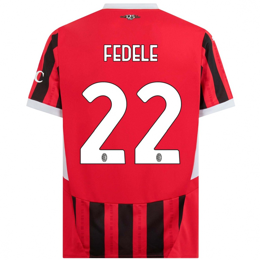 Enfant Football Maillot Noemi Fedele #22 Rouge Noir Tenues Domicile 2024/25 Canada