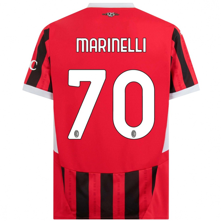 Kids Football Gloria Marinelli #70 Red Black Home Jersey 2024/25 T-Shirt Canada