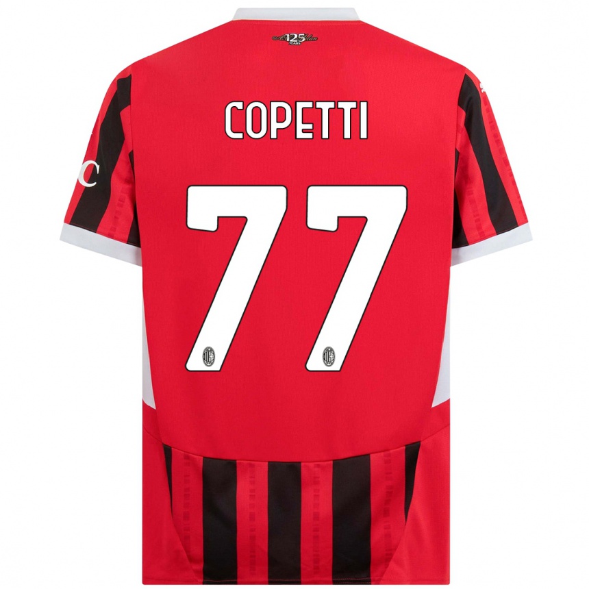 Kids Football Matilde Copetti #77 Red Black Home Jersey 2024/25 T-Shirt Canada