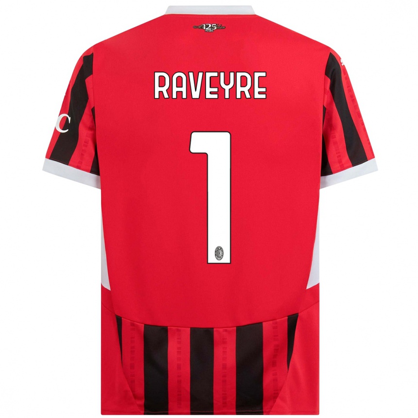 Kids Football Noah Raveyre #1 Red Black Home Jersey 2024/25 T-Shirt Canada