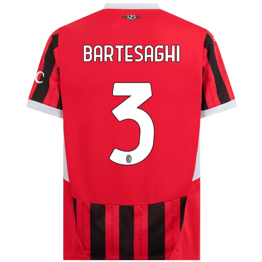 Enfant Football Maillot Davide Bartesaghi #3 Rouge Noir Tenues Domicile 2024/25 Canada