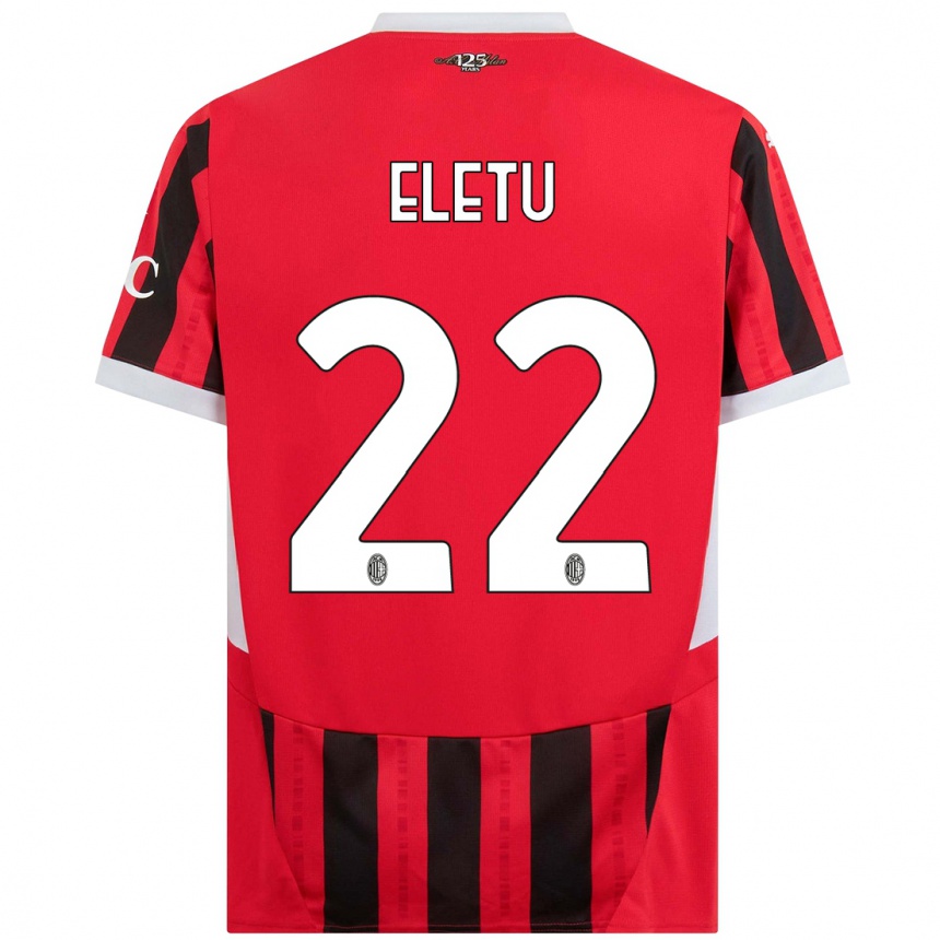 Kids Football Victor Eletu #22 Red Black Home Jersey 2024/25 T-Shirt Canada