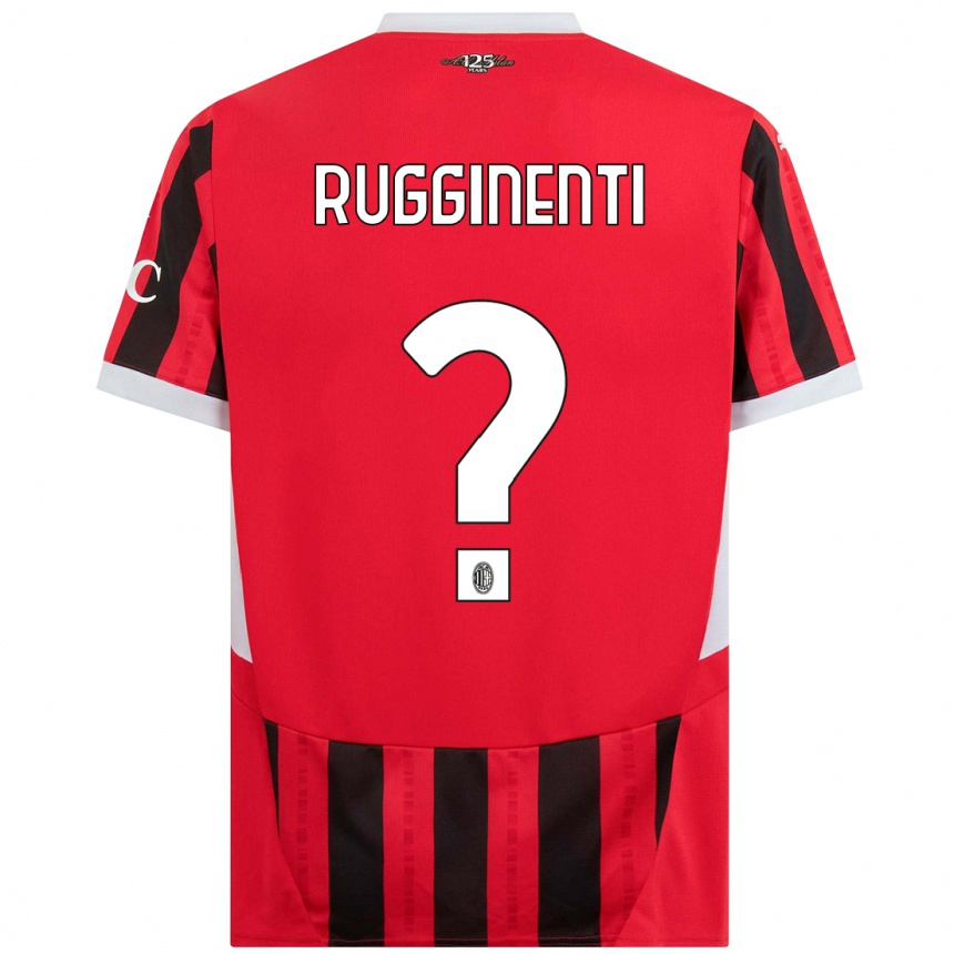 Kids Football Omar Rugginenti #0 Red Black Home Jersey 2024/25 T-Shirt Canada