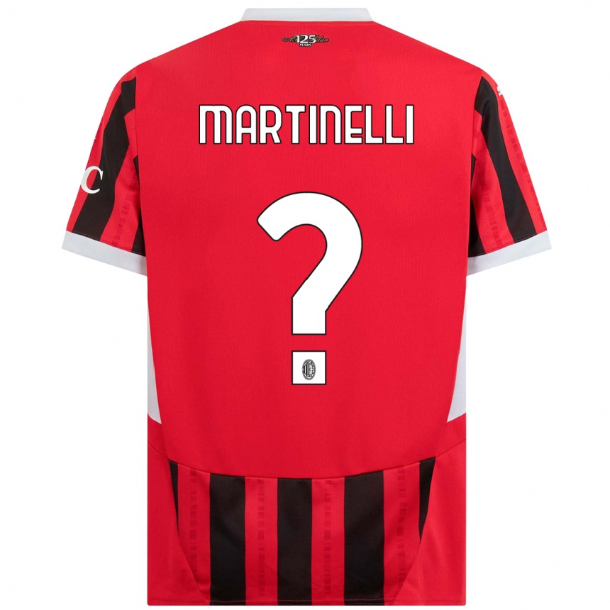 Enfant Football Maillot Riccardo Martinelli #0 Rouge Noir Tenues Domicile 2024/25 Canada