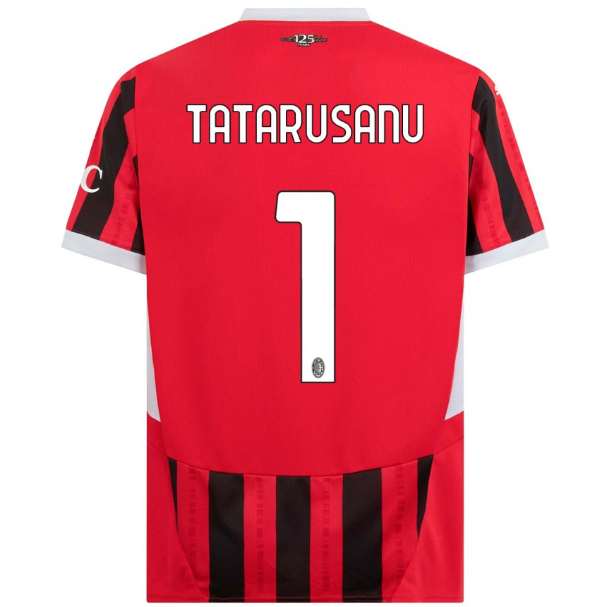 Kids Football Ciprian Tatarusanu #1 Red Black Home Jersey 2024/25 T-Shirt Canada