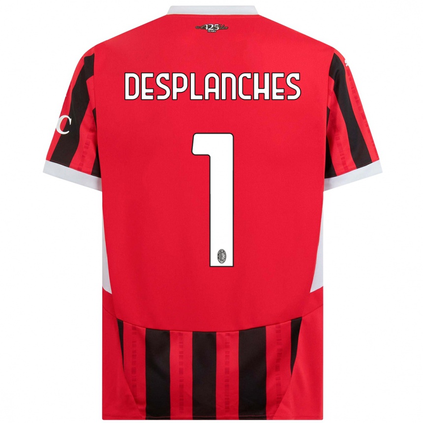 Enfant Football Maillot Sebastiano Desplanches #1 Rouge Noir Tenues Domicile 2024/25 Canada