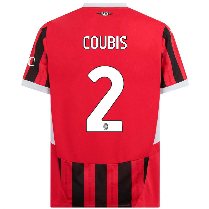 Enfant Football Maillot Andrei Coubis #2 Rouge Noir Tenues Domicile 2024/25 Canada