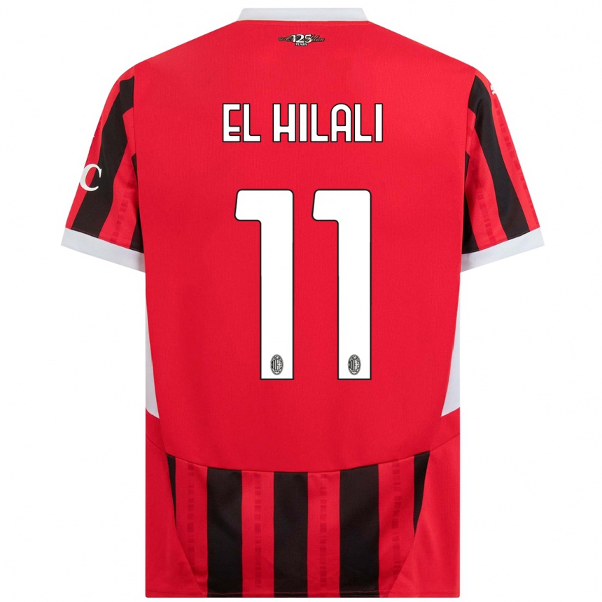 Enfant Football Maillot Youns El Hilali #11 Rouge Noir Tenues Domicile 2024/25 Canada