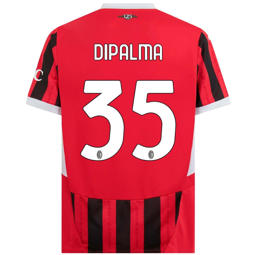 Kids Football Matteo Dipalma #35 Red Black Home Jersey 2024/25 T-Shirt Canada